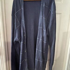 Men's Classic Navy Cardigan Sweater